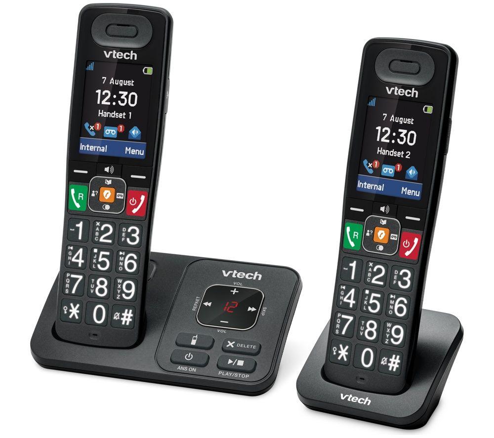 VTECH MS5151 Cordless Phone - Twin Handsets, Black image number 2 of 3