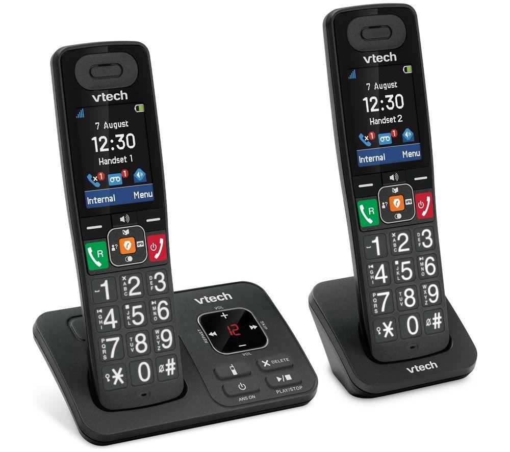 VTECH MS5151 Cordless Phone - Twin Handsets, Black image number 3 of 3
