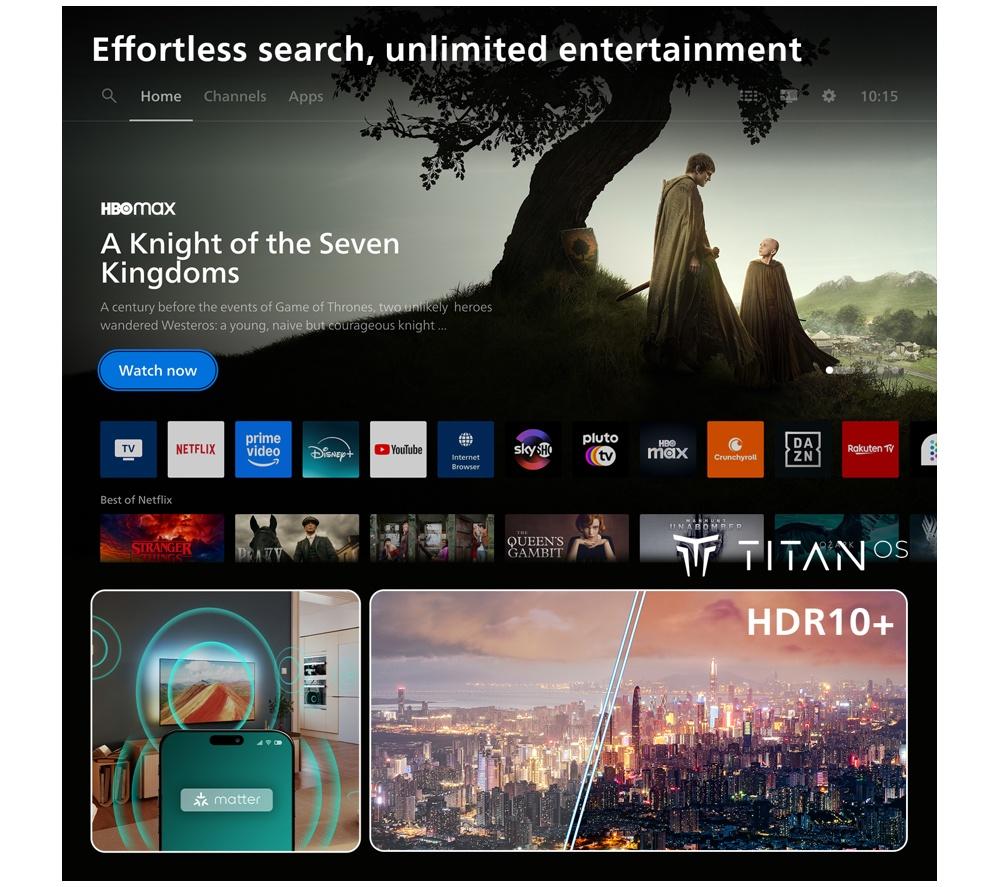 PHILIPS Ambilight 55PUS8001/05 55" Smart 4K Ultra HD HDR LED TV image number 6 of 15