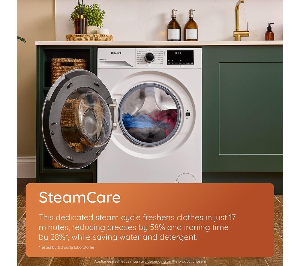 HOTPOINT Fabric Care HB103WGCAREUK WiFi-enabled 10 kg 1400 Spin Washing Machine - Dark Grey image number 3 of 11