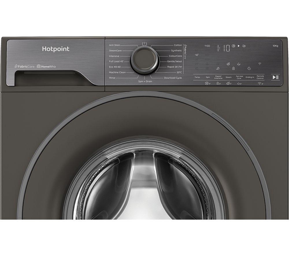 HOTPOINT Fabric Care HB103WGCAREUK WiFi-enabled 10 kg 1400 Spin Washing Machine - Dark Grey image number 10 of 11