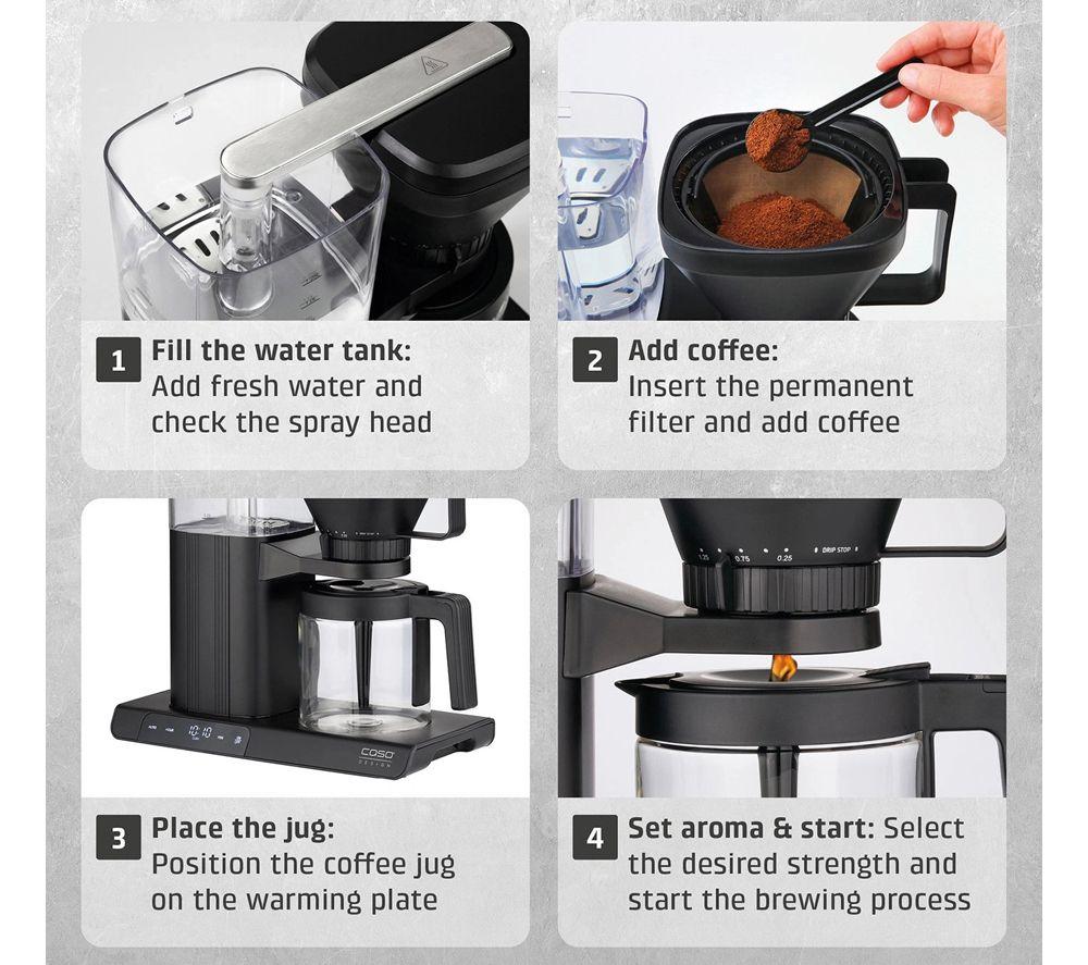 CASO Aroma Sense Filter Coffee Machine - Black image number 5 of 15