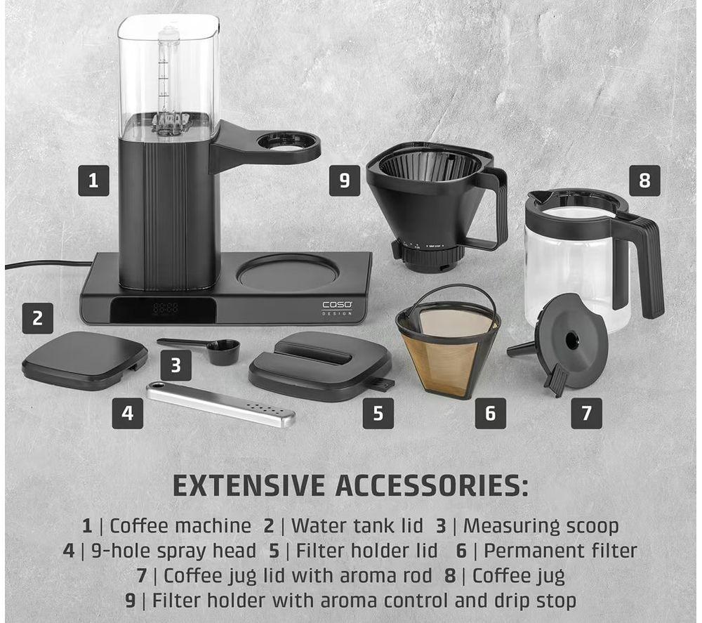 CASO Aroma Sense Filter Coffee Machine - Black image number 15 of 15