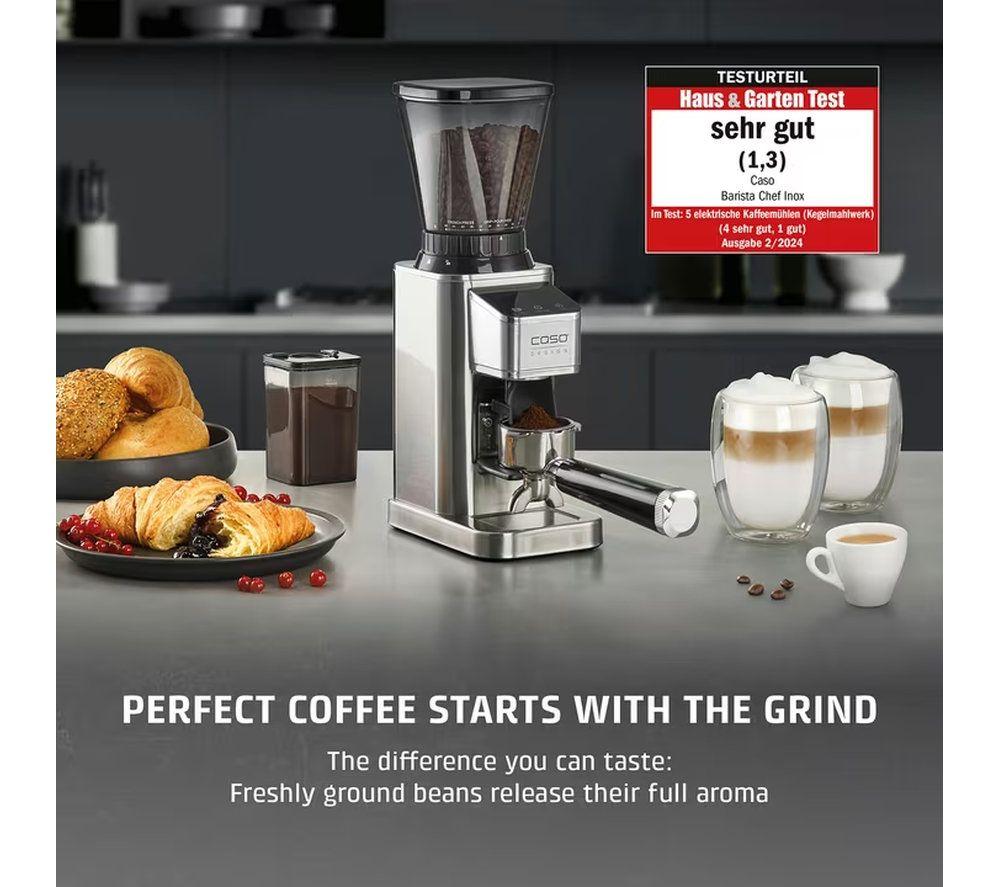 CASO BaristaChef Inox Coffee Grinder - Silver image number 6 of 9
