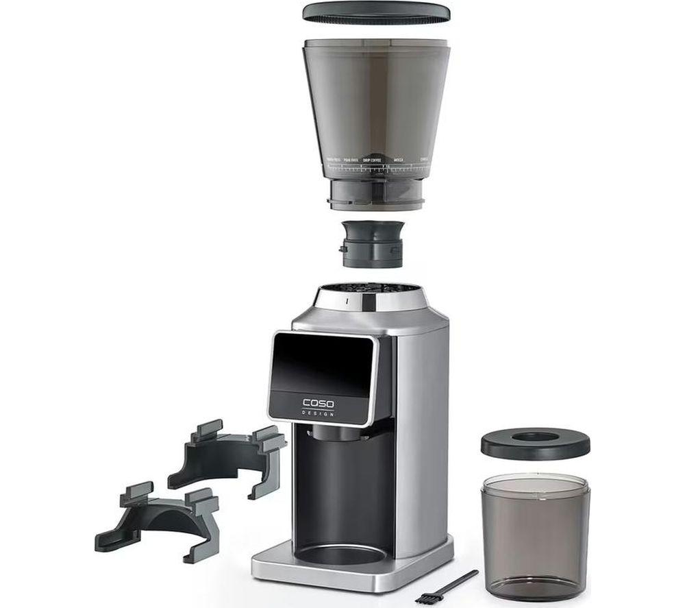 CASO BaristaChef Inox Pro Coffee Grinder - Black & Silver image number 3 of 9