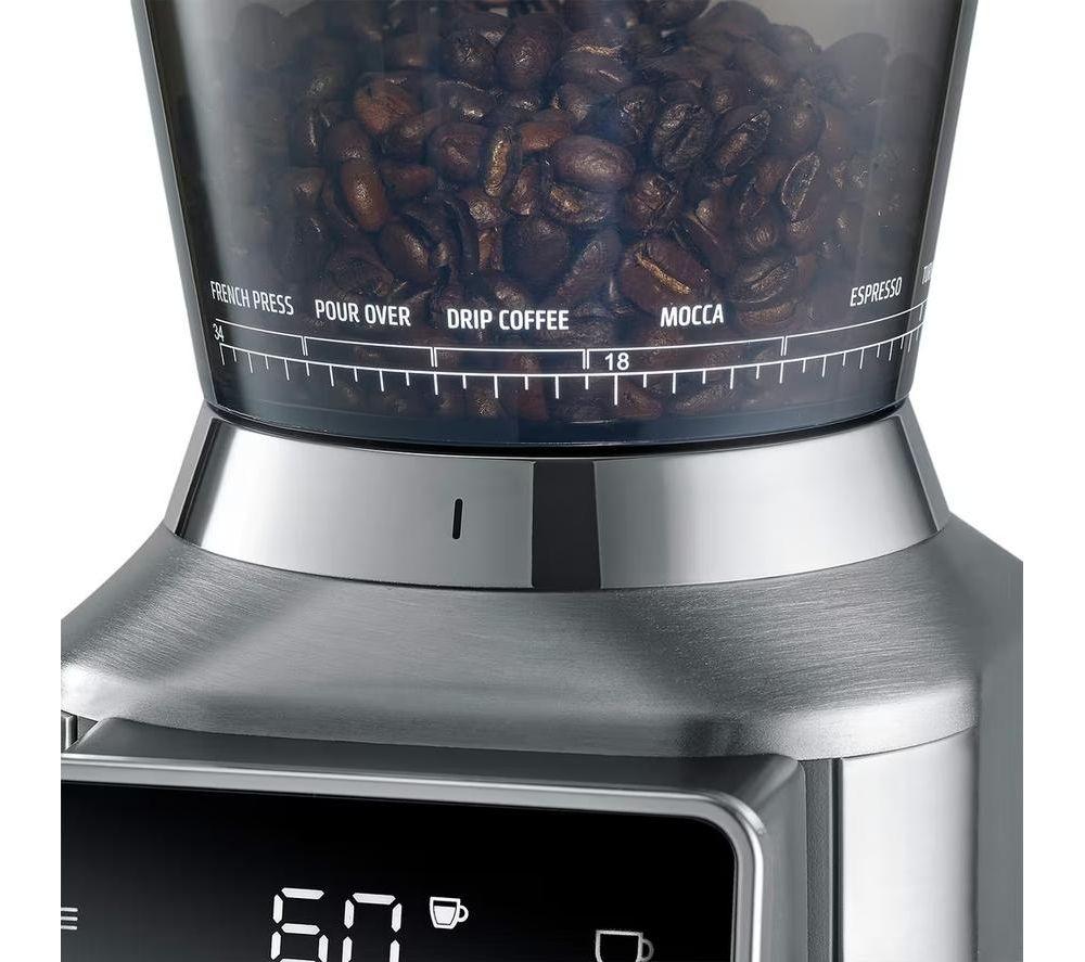 CASO BaristaChef Inox Pro Coffee Grinder - Black & Silver image number 6 of 9