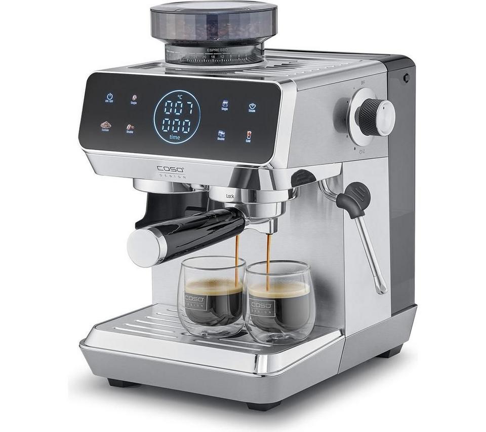 CASO EspressoGourmet & Grind 1826 Coffee Machine - Silver