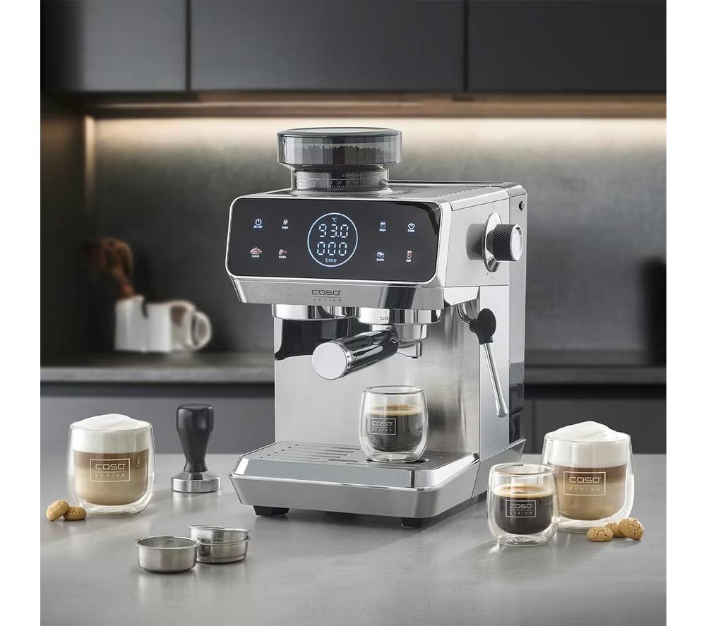 CASO EspressoGourmet & Grind 1826 Coffee Machine - Silver image number 2 of 3