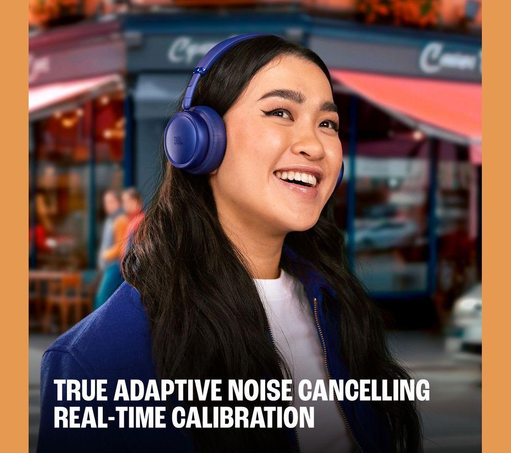JBL Live 680NC Wireless Bluetooth Noise-Cancelling Headphones - Blue image number 2 of 9