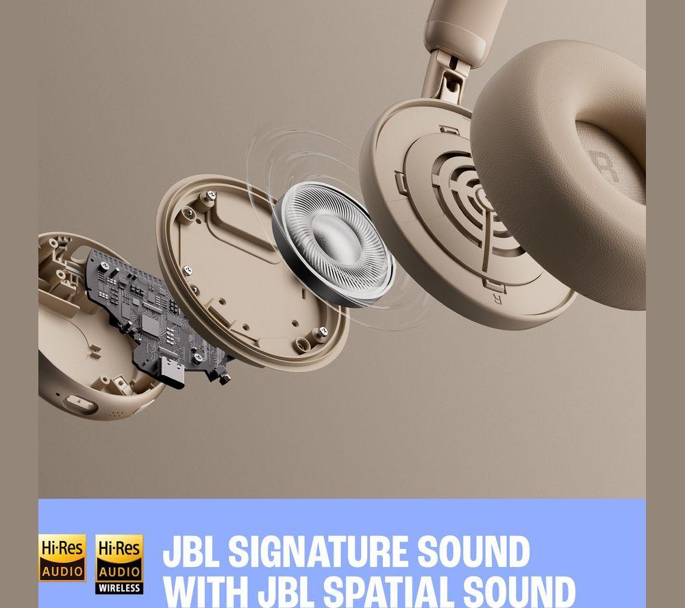 JBL Live 680NC Wireless Bluetooth Noise-Cancelling Headphones - Champagne image number 3 of 9