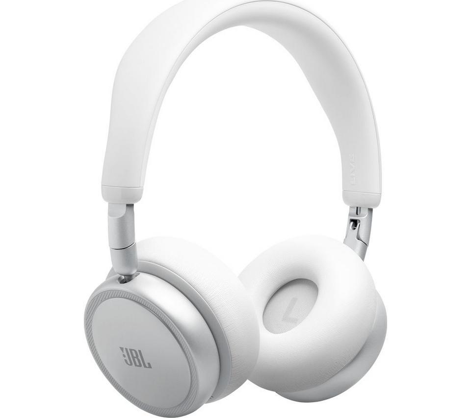 JBL Live 680NC Wireless Bluetooth Noise-Cancelling Headphones - White
