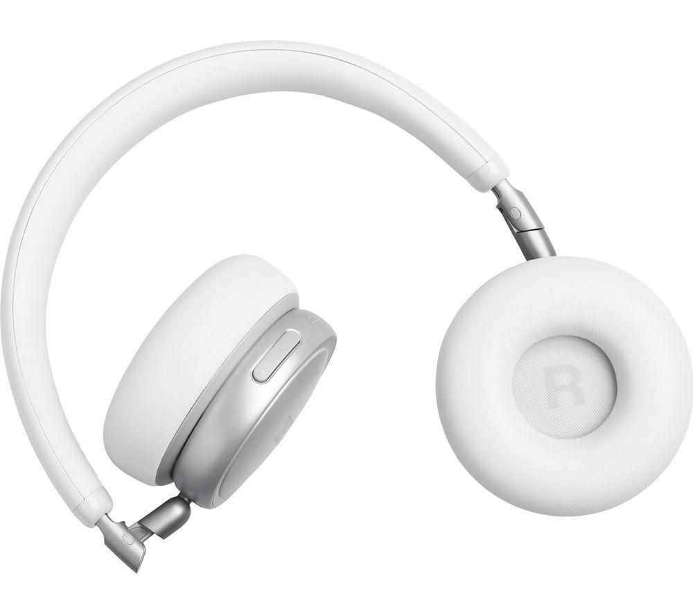JBL Live 680NC Wireless Bluetooth Noise-Cancelling Headphones - White image number 4 of 9