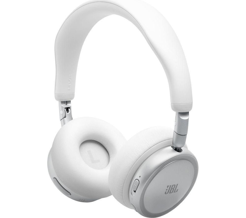 JBL Live 680NC Wireless Bluetooth Noise-Cancelling Headphones - White image number 6 of 9