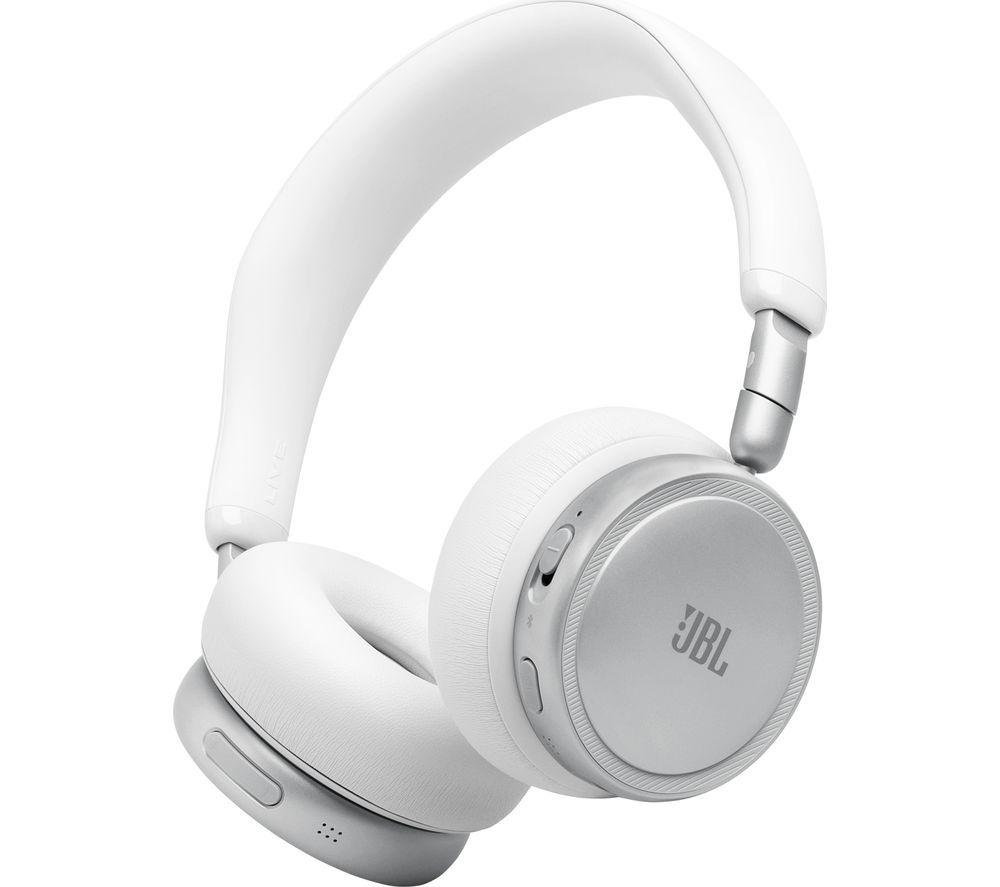 JBL Live 680NC Wireless Bluetooth Noise-Cancelling Headphones - White image number 9 of 9