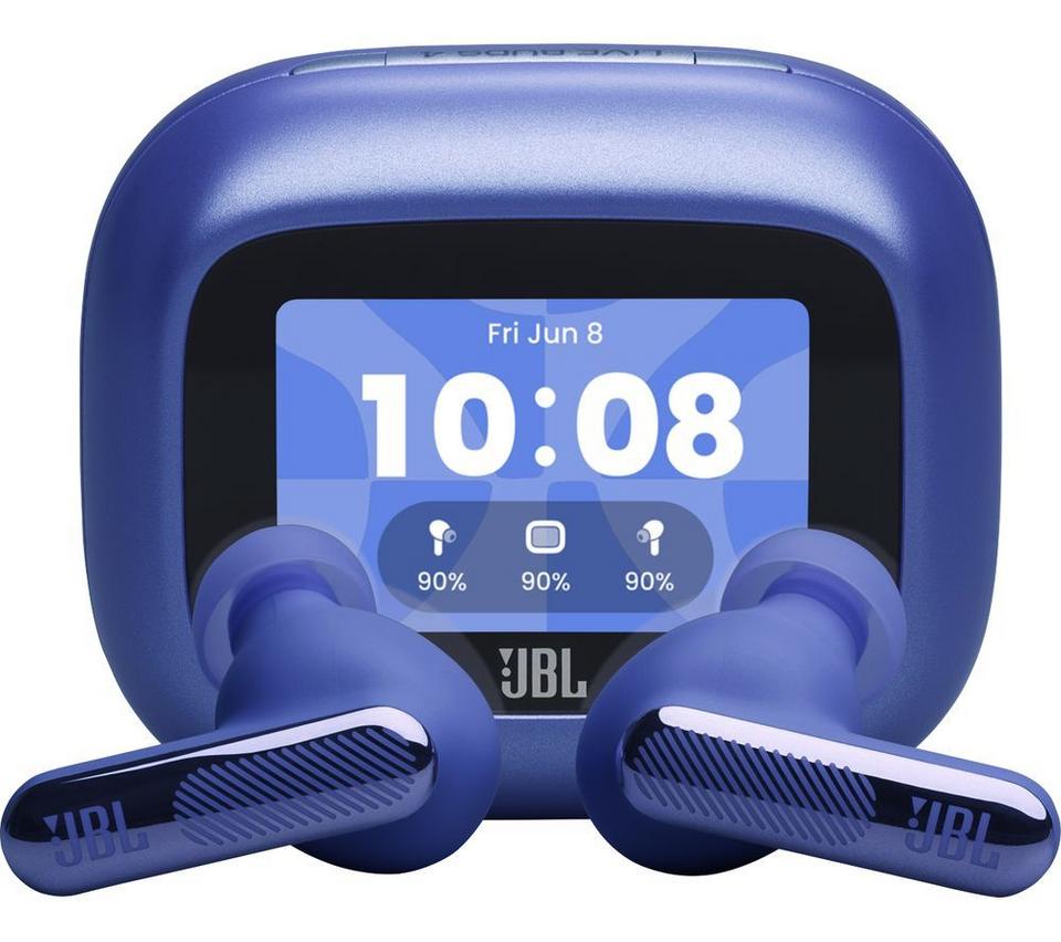 JBL Live Beam 4 Wireless Bluetooth Noise-Cancelling Earbuds - Blue