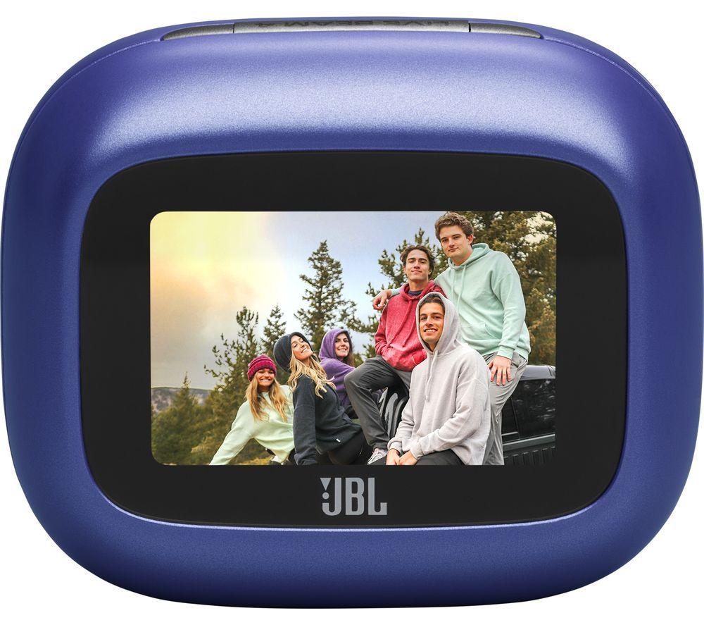 JBL Live Beam 4 Wireless Bluetooth Noise-Cancelling Earbuds - Blue image number 4 of 9