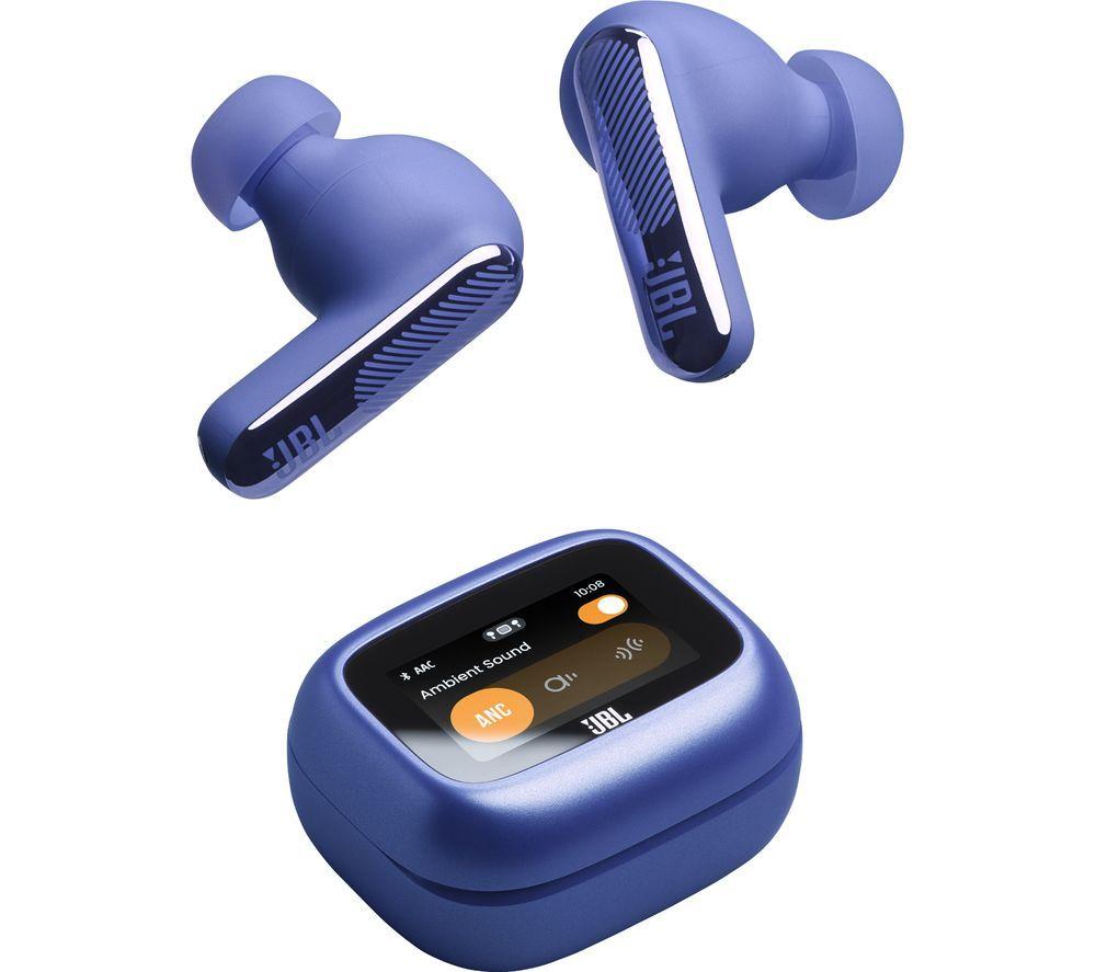 JBL Live Beam 4 Wireless Bluetooth Noise-Cancelling Earbuds - Blue image number 9 of 9
