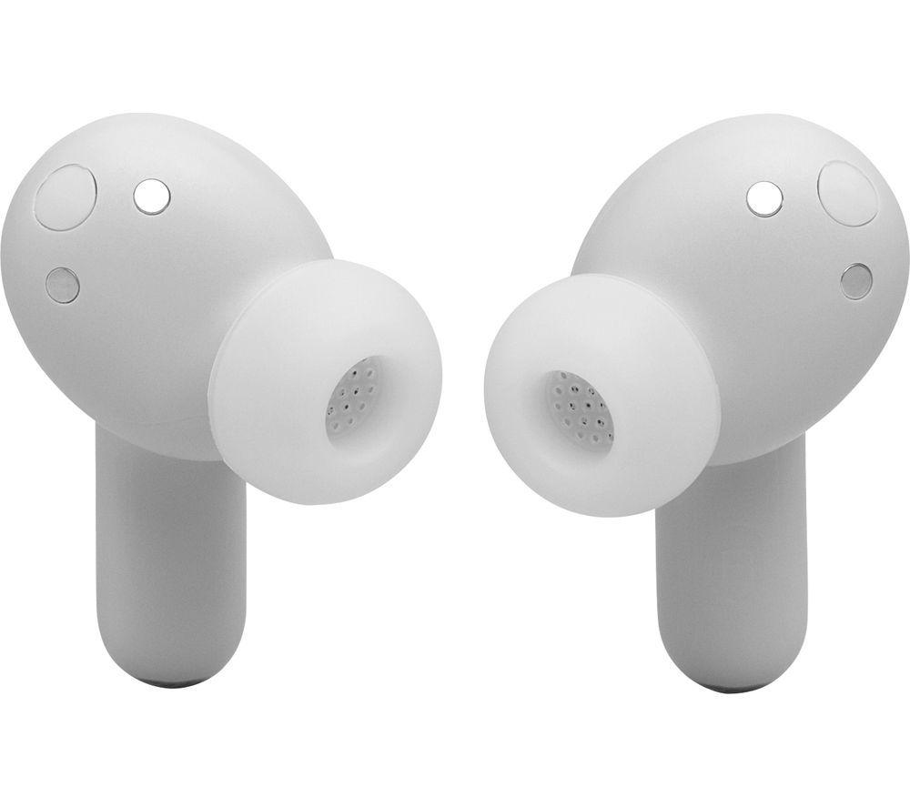 JBL Live Beam 4 Wireless Bluetooth Noise-Cancelling Earbuds - Silver image number 7 of 8