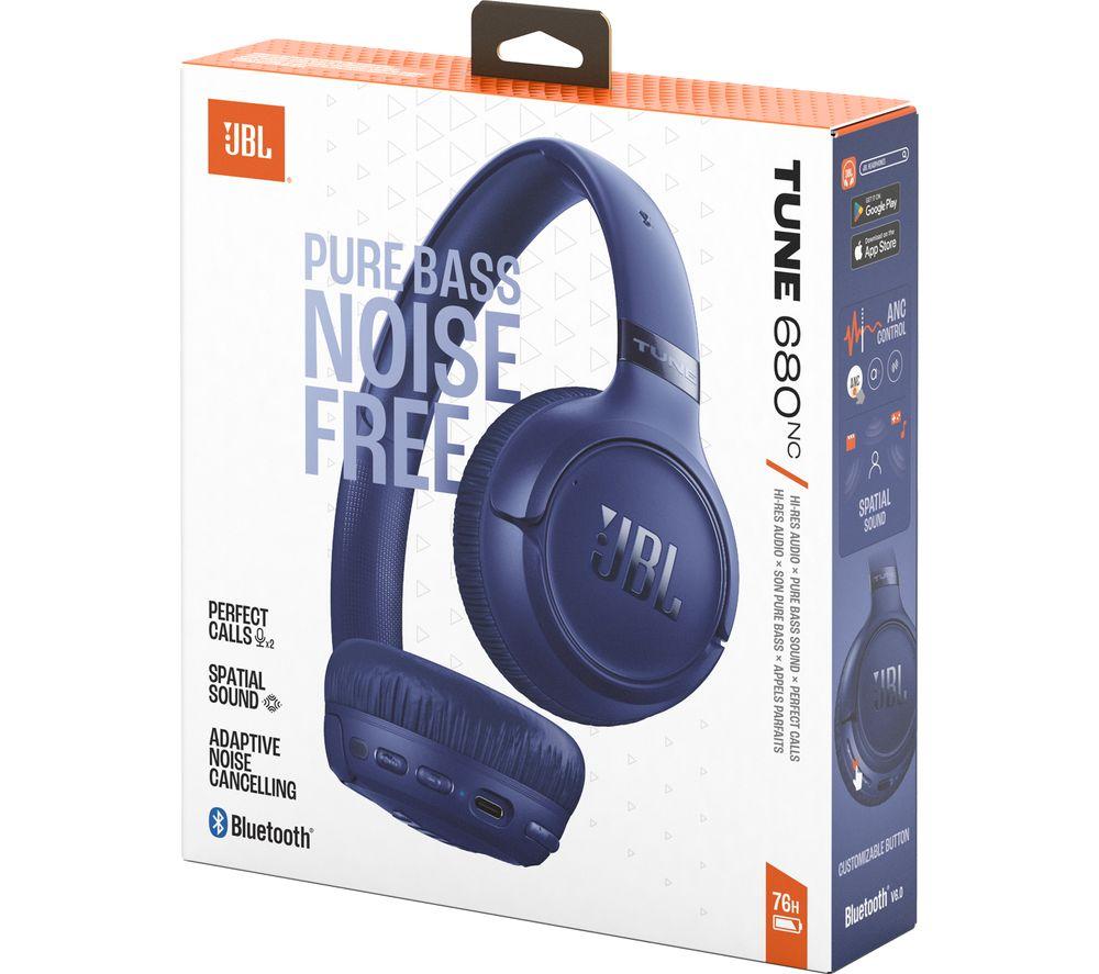 JBL Tune 680NC Wireless Bluetooth Noise-Cancelling Headphones - Blue image number 2 of 10