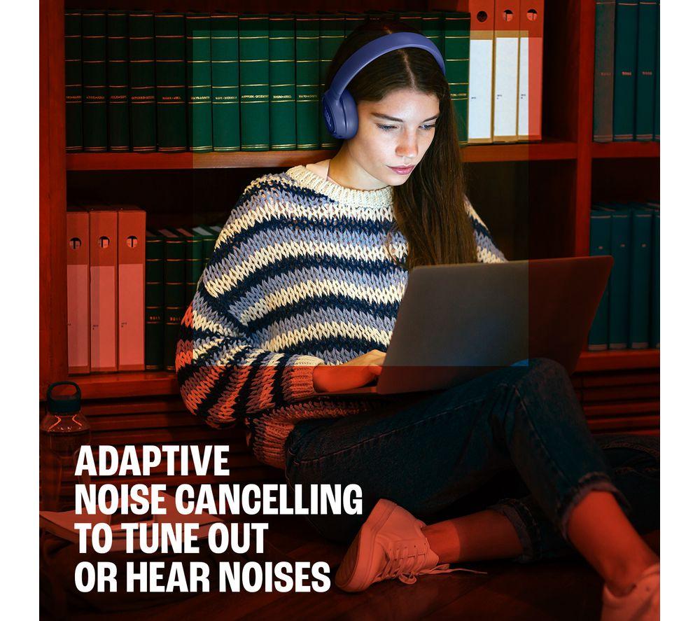 JBL Tune 680NC Wireless Bluetooth Noise-Cancelling Headphones - Blue image number 3 of 10
