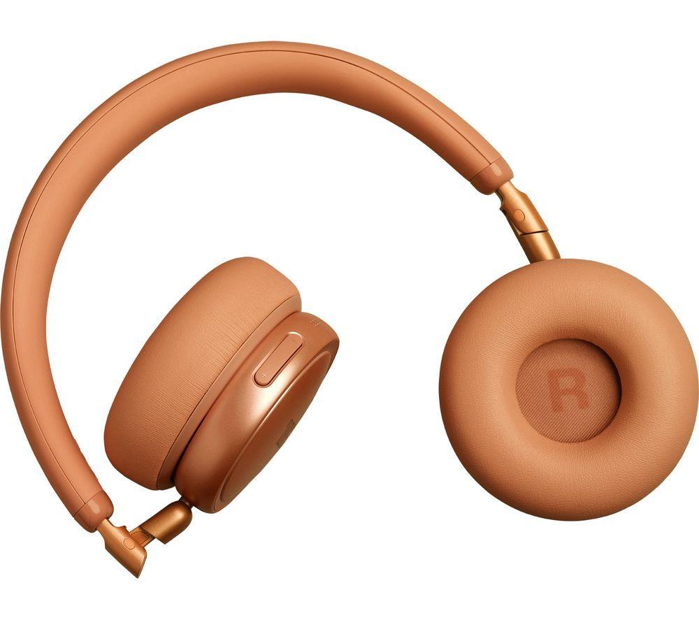 JBL Live 680NC Wireless Bluetooth Noise-Cancelling Headphones - Orange image number 4 of 9