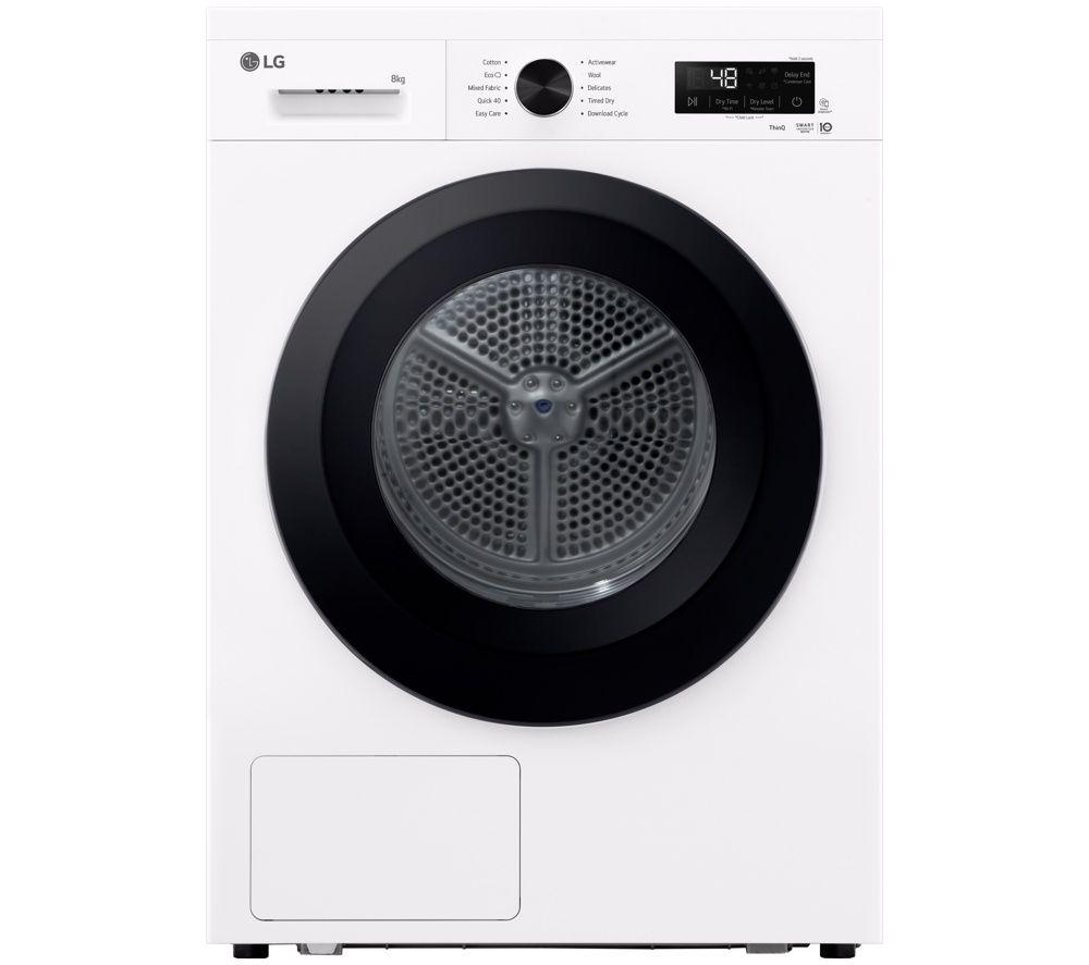 Lg Elctrnc Series 2 RHX1008NWK WiFi-enabled 8 kg Heat Pump Tumble Dryer - White