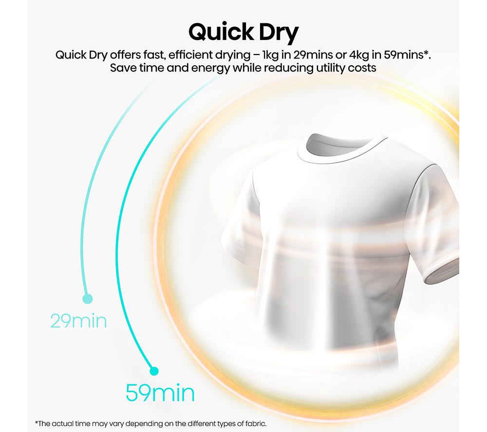 HISENSE 3i Series DH3I902UWDC WiFi-enabled 9 kg Heat Pump Tumble Dryer - White image number 8 of 28