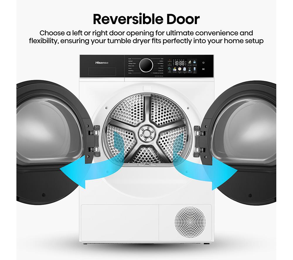 HISENSE 3i Series DH3I902UWDC WiFi-enabled 9 kg Heat Pump Tumble Dryer - White image number 19 of 28