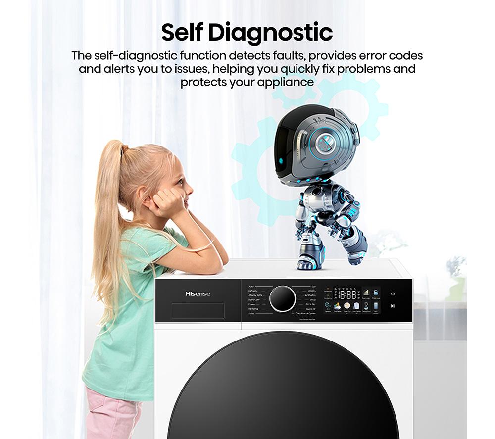 HISENSE 3i Series DH3I902UWDC WiFi-enabled 9 kg Heat Pump Tumble Dryer - White image number 23 of 28
