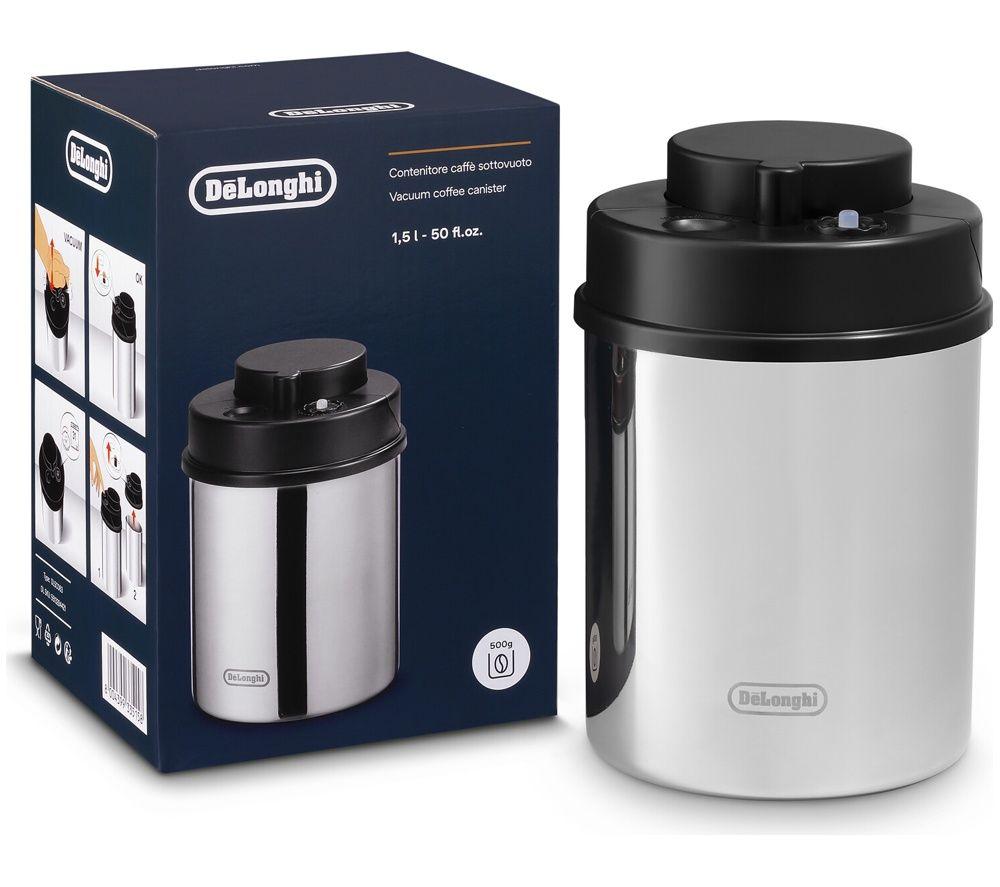 DELONGHI DLSC063 Vacuum Coffee Canister - Stainless Steel image number 2 of 5