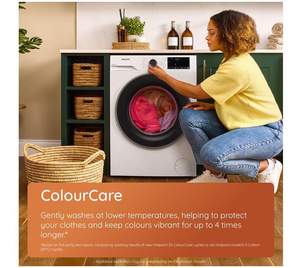 HOTPOINT Fabric Care HB93WWCAREUK WiFi-enabled 9 kg 1400 Spin Washing Machine - White image number 6 of 11