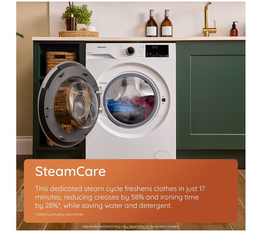 HOTPOINT Fabric Care HB93WWCAREUK WiFi-enabled 9 kg 1400 Spin Washing Machine - White image number 8 of 11