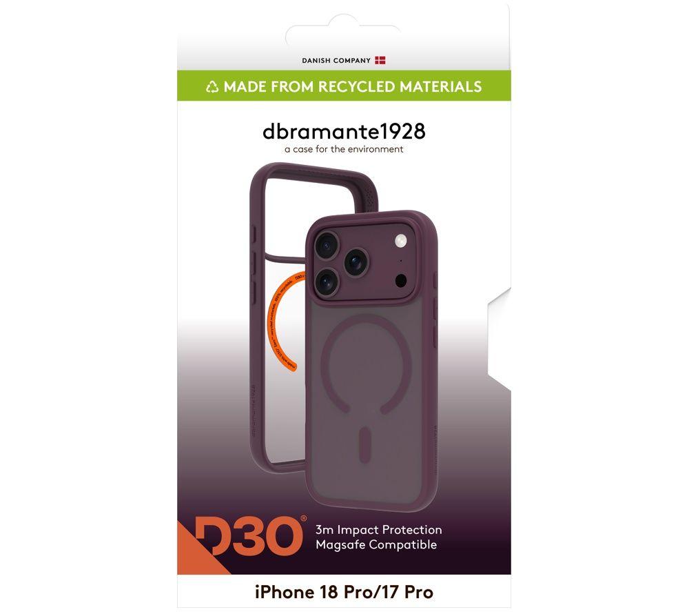D BRAMANTE Grenen Ultra D3O MS iPhone 18 Pro/17 Pro Case - Burgundy image number 6 of 12