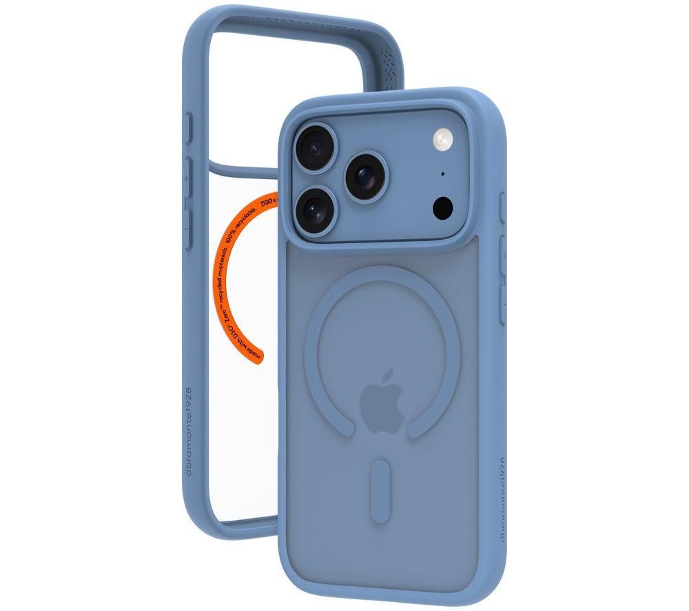 D BRAMANTE Grenen Ultra D3O MS iPhone 18 Pro/17 Pro Case - Clear & Blue image number 9 of 14