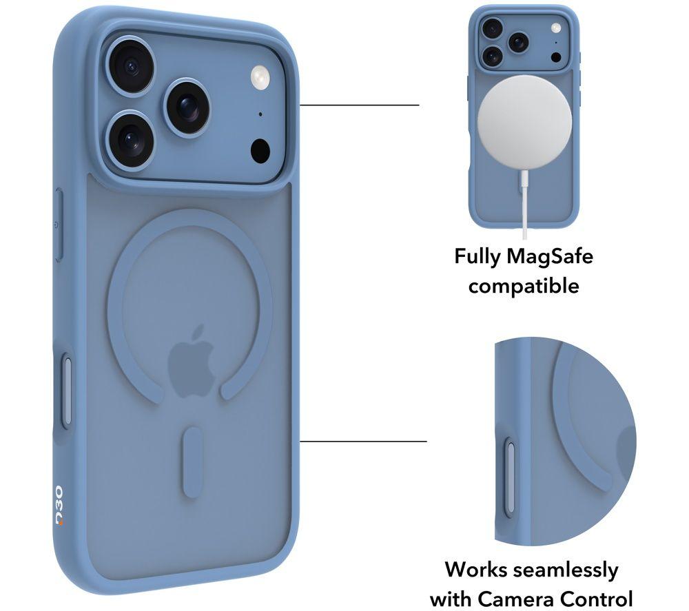 D BRAMANTE Grenen Ultra D3O MS iPhone 18 Pro/17 Pro Case - Clear & Blue image number 11 of 14
