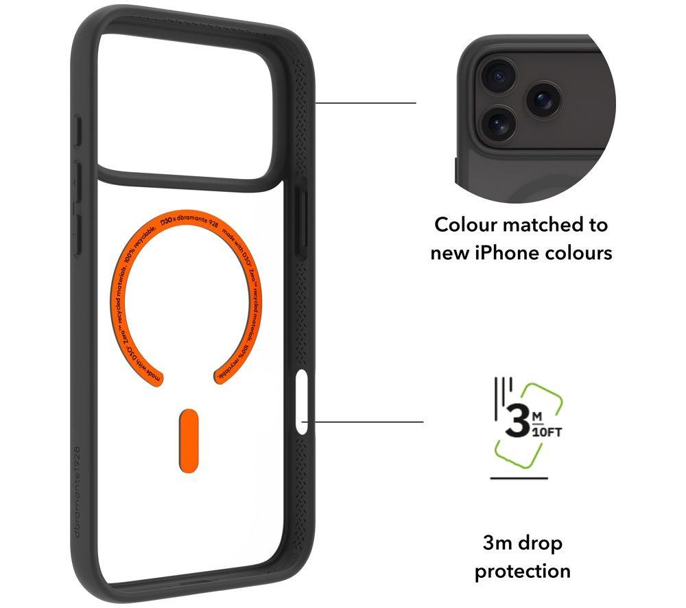 D BRAMANTE Grenen Ultra D3O MS iPhone 18 Pro Max/17 Pro Max Case - Black image number 4 of 13