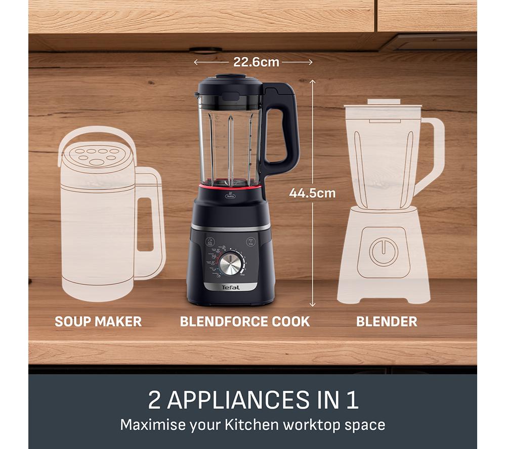 TEFAL BlendForce Cook BL5758G0 Glass Blender - Black image number 7 of 10