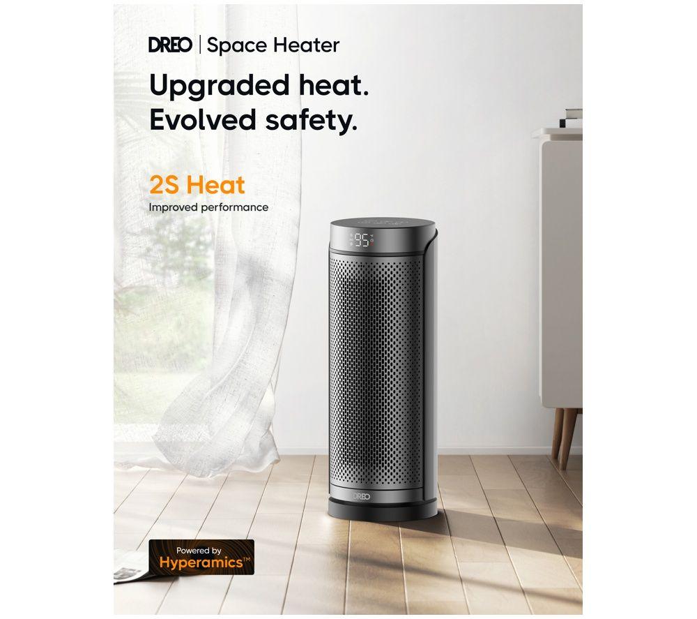 DREO DR-HSH003 Portable Ceramic Fan Heater - Silver image number 2 of 4