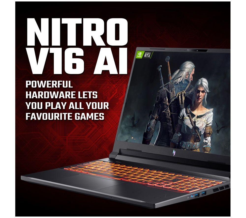 ACER Nitro V 16 AI 16" Gaming Laptop - AMD Ryzen AI 9, RTX 5070, 512 GB SSD image number 4 of 5