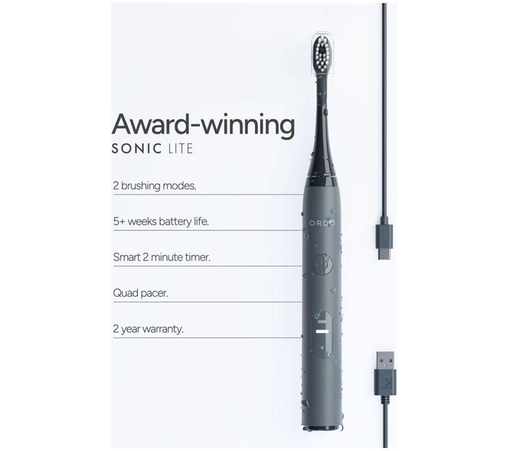 ORDO Sonic Lite Electric Toothbrush - Stone image number 5 of 7