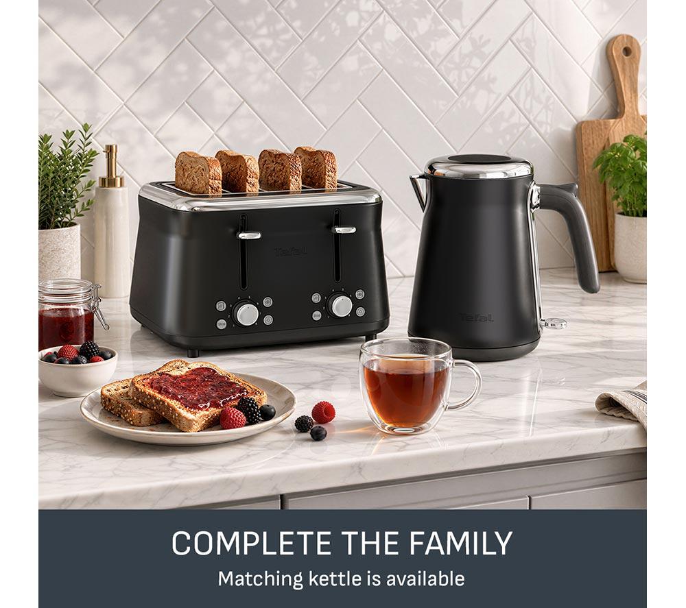 TEFAL Berkshire Collection TF7208G0 4 Slice Toaster - Black image number 6 of 8