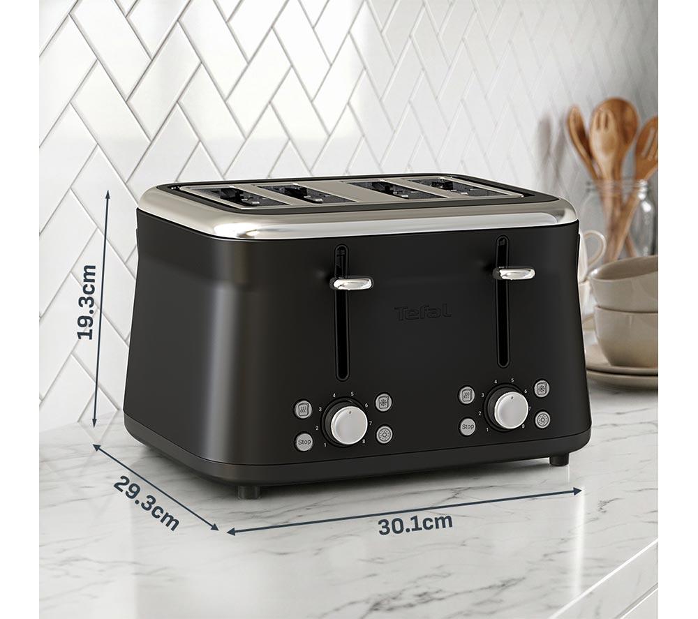 TEFAL Berkshire Collection TF7208G0 4 Slice Toaster - Black image number 7 of 8