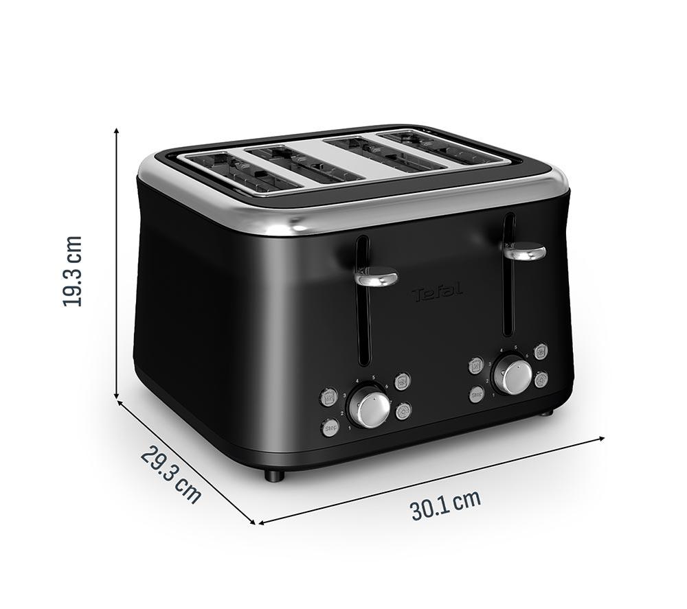TEFAL Berkshire Collection TF7208G0 4 Slice Toaster - Black image number 8 of 8