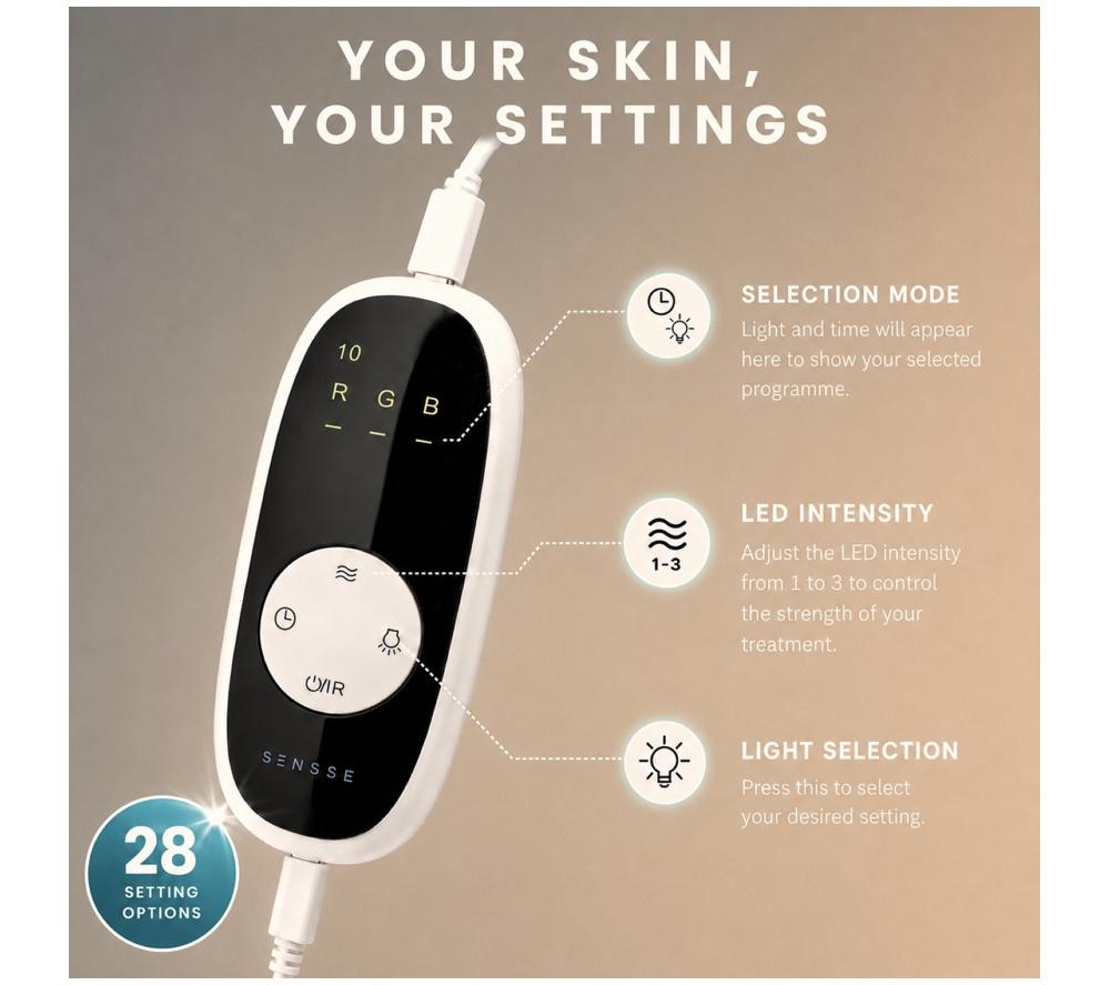SENSSE SNSETEGS02M Timeless LED Face Mask Gift Set - Grey image number 6 of 9
