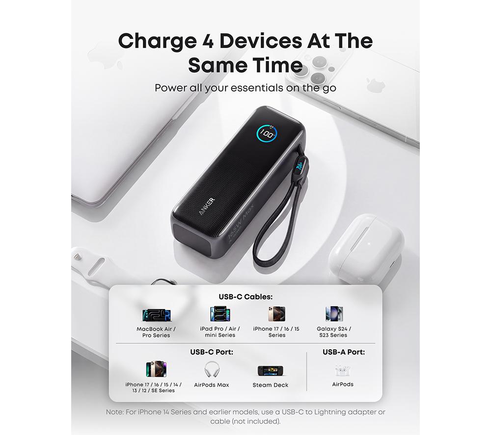 ANKER A1117H11 25000 mAh Portable Power Bank - Space Black image number 5 of 7