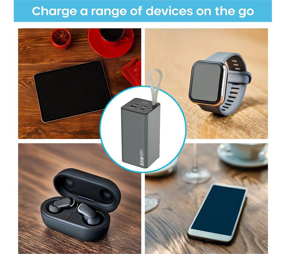 MAPLIN Dudao 65 W Portable Fast Charging Power Bank - Grey image number 3 of 6