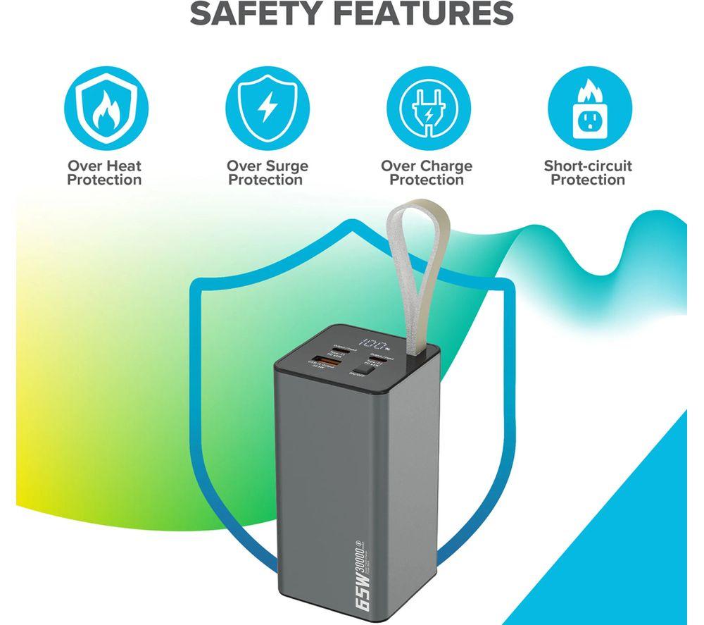 MAPLIN Dudao 65 W Portable Fast Charging Power Bank - Grey image number 6 of 6