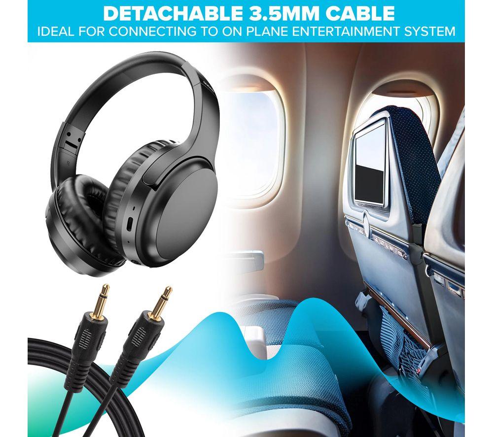 MAPLIN Classic X22PRO Wireless Noise Cancelling Headphones - Black image number 2 of 8
