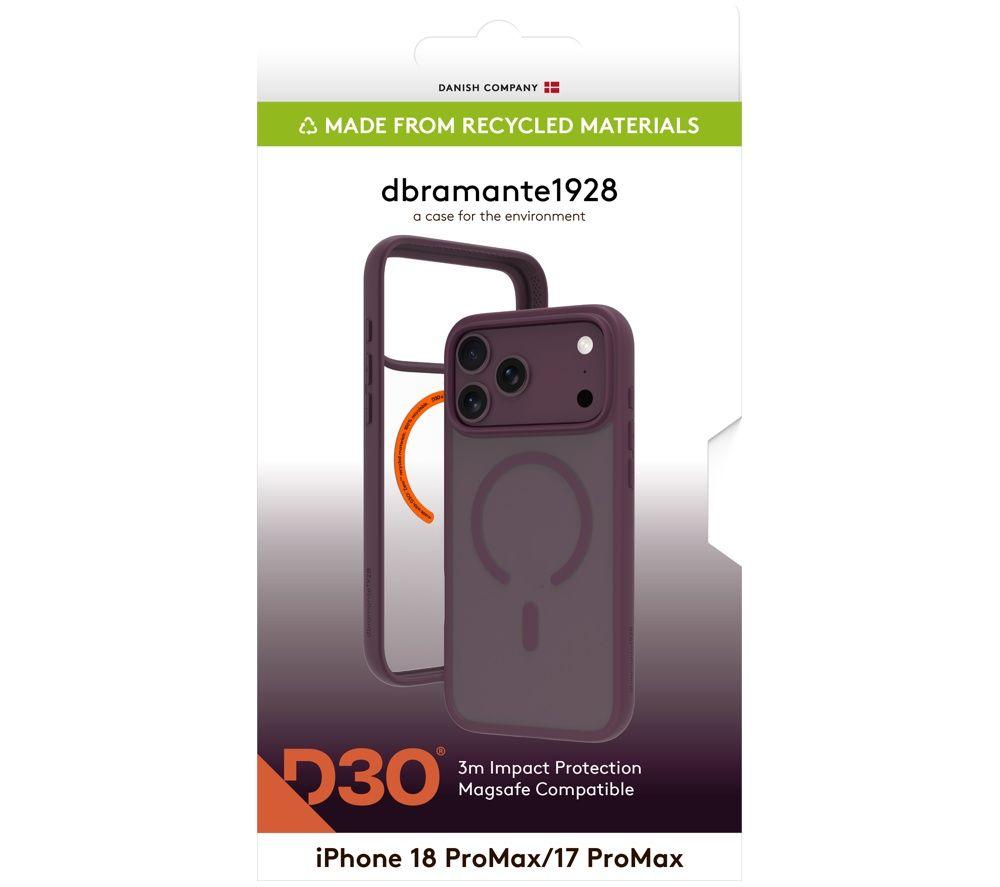 D BRAMANTE Grenen Ultra D3O MS iPhone 18 Pro Max/17 Pro Max Case - Burgundy image number 6 of 12
