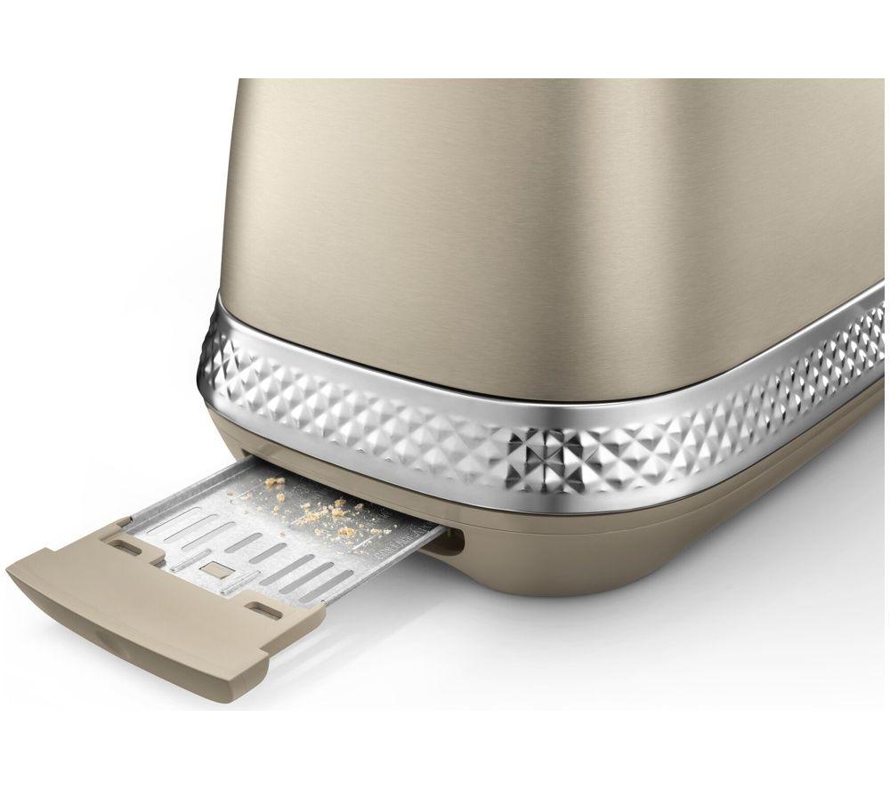 DELONGHI Diadema CTV3003.BZ 4-Slice Toaster - Brushed Steel Bronze image number 3 of 5
